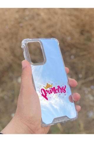 Samsung Galaxy A33 Uyumlu Aynalı Prenses Desenli Darbe Kamera Korumalı Silikon Telefon Kılıfı