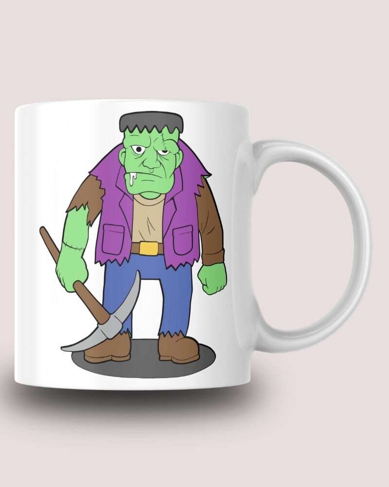 Zombie Desenli Seramik 350 Ml Kupa Bardak