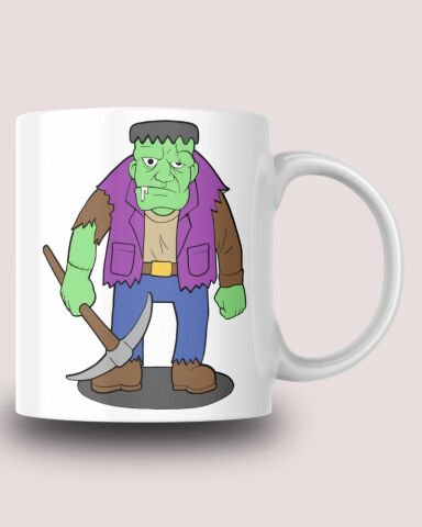 Zombie Desenli Seramik 350 Ml Kupa Bardak