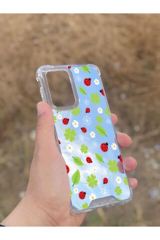 Samsung Galaxy A33 Uyumlu Aynalı Yeşil Desenli Darbe Kamera Korumalı Silikon Telefon Kılıfı