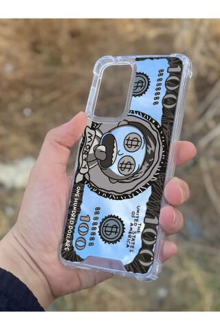 Samsung Galaxy A33 Uyumlu Aynalı Rick Dolar Desenli Darbe Kamera Korumalı Silikon Telefon Kılıfı