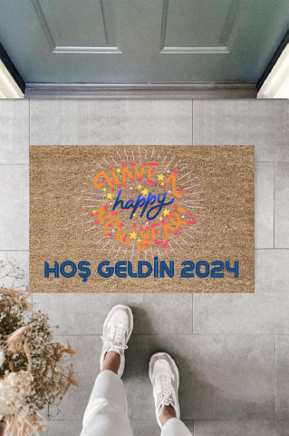 Kapı Önü Paspası Yeni Yıl Konsepti Dijital Baskı PY-175111127