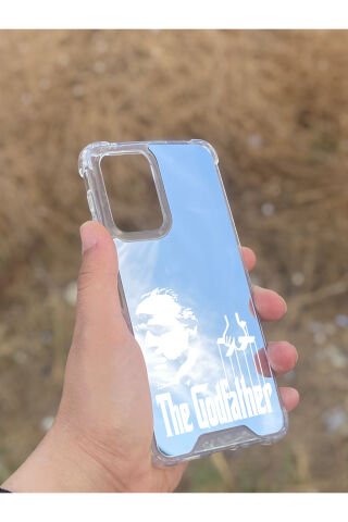 Samsung Galaxy A33 Uyumlu Aynalı GotFather Desenli Darbe Kamera Korumalı Silikon Telefon Kılıfı