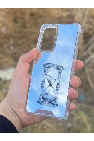 Samsung Galaxy A33 Uyumlu Aynalı Kum Saati Desenli Darbe Kamera Korumalı Silikon Telefon Kılıfı