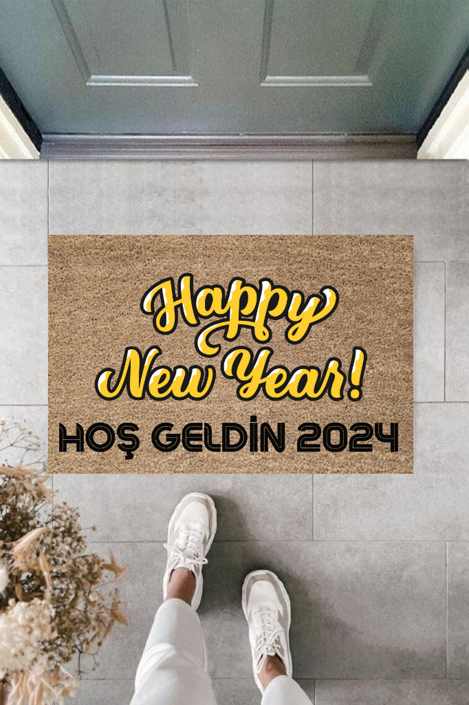 Kapı Önü Paspası Yeni Yıl Konsepti Dijital Baskı PY-175111134