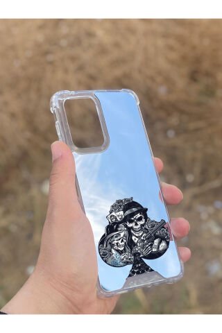 Samsung Galaxy A33 Uyumlu Aynalı Siyah Desenli Darbe Kamera Korumalı Silikon Telefon Kılıfı