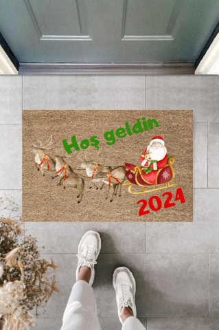 Kapı Önü Paspası Yeni Yıl Konsepti Dijital Baskı PY-175111141