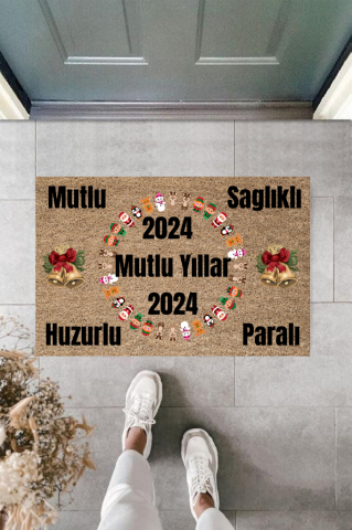 Kapı Önü Paspası Yeni Yıl Konsepti Dijital Baskı PY-175111160