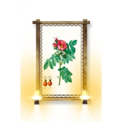 Kanvas Çiçek Rustik Lambalı Tablo - 96 x 66 cm
