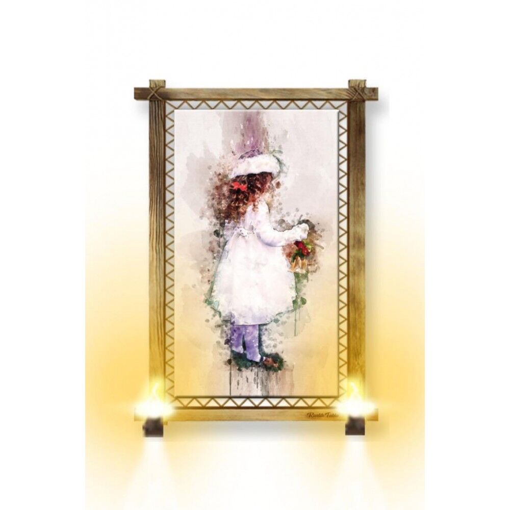 Kanvas Çocuk Rustik Lambalı Tablo - 96 x 66 cm