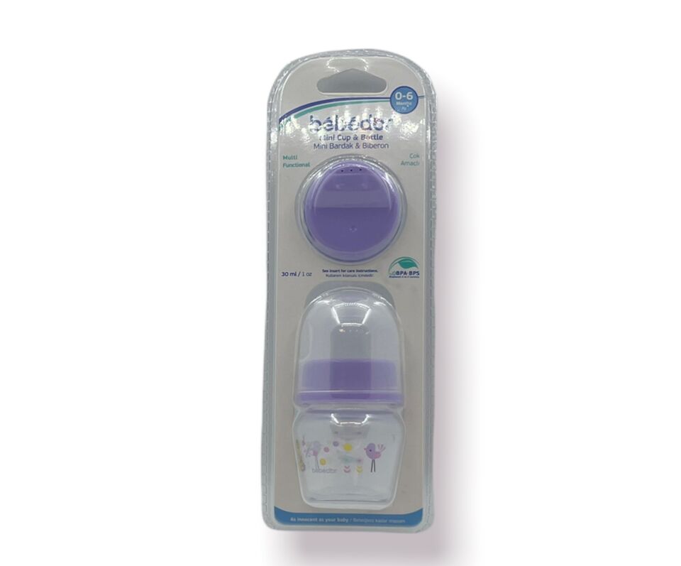 Bebedor Mini Bardak & Biberon 0-6 Ay 30 ML - Mor