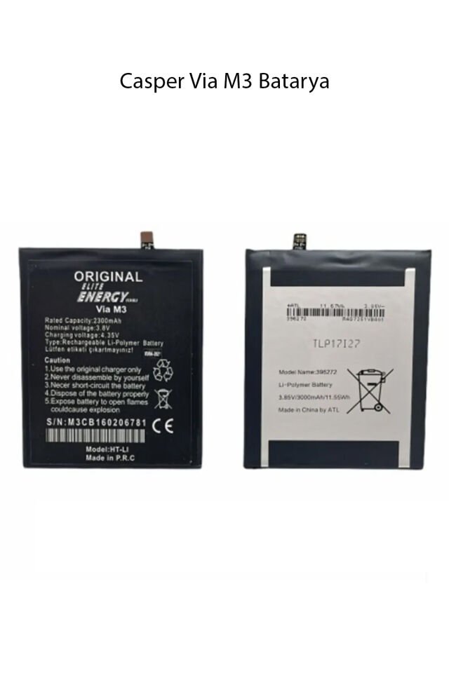 Casper Via M3 Model Telefonla Uyumlu Batarya Pil 2300 Mah