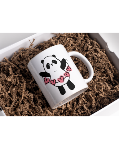 Sevimli Panda Tasarım Seramik 350 Ml Kupa Bardak