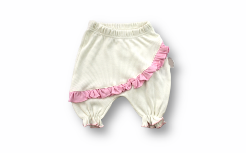 6-9 9-12 12-18 Ay Çiçek Nakışlı Roman Şalvar Bandanalı Kısa Kollu Sweat 3lü Kız Bebek Takımı