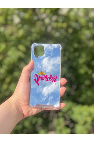Samsung Galaxy A12 Uyumlu Aynalı Prenses Desenli Darbe Kamera Korumalı Silikon Telefon Kılıfı