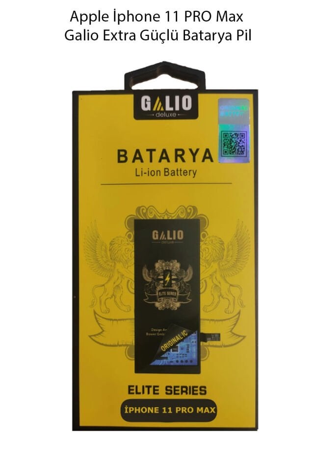 Apple İphone 11 PRO Max Galio Extra Güçlü Batarya Pil