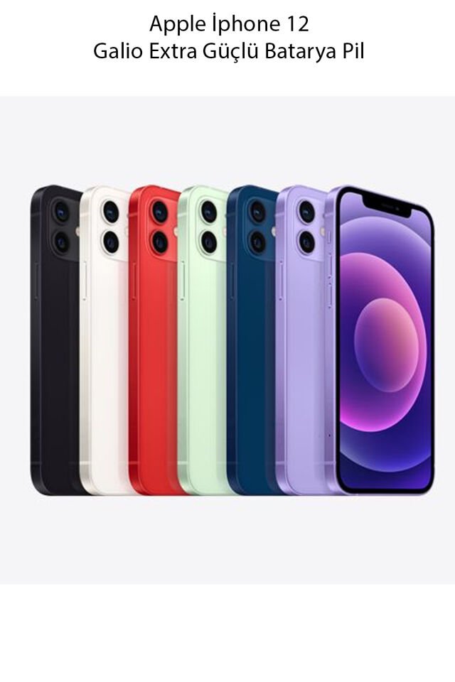 Apple İphone 12 Galio Extra Güçlü Batarya Pil