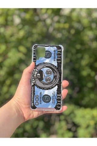 Samsung Galaxy A12 Uyumlu Aynalı Rick Dolar Desenli Darbe Kamera Korumalı Silikon Telefon Kılıfı