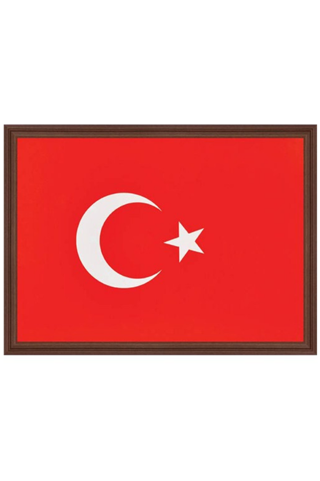 Türk Bayrağı 25X35 Mdf Çerçeveli