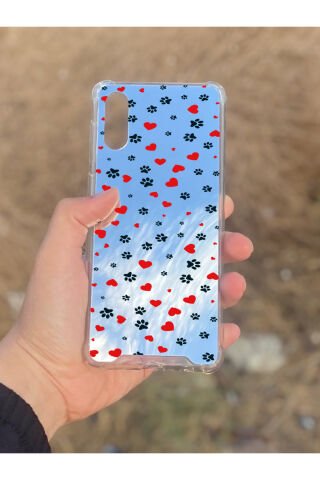 Samsung Galaxy A02 Uyumlu Aynalı Pati Desenli Darbe Kamera Korumalı Silikon Telefon Kılıfı