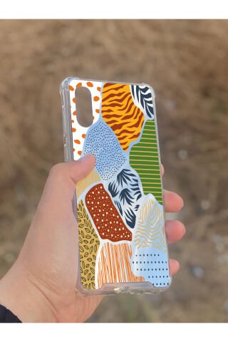 Samsung Galaxy A02 Uyumlu Aynalı Renkli Leopar Desenli Darbe Kamera Korumalı Silikon Telefon Kılıfı