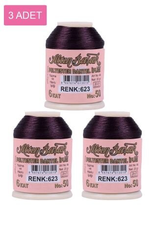 3 Adet Altınbaşak Oya ve Dantel İpi 20 gr - Royaleks - No: 623