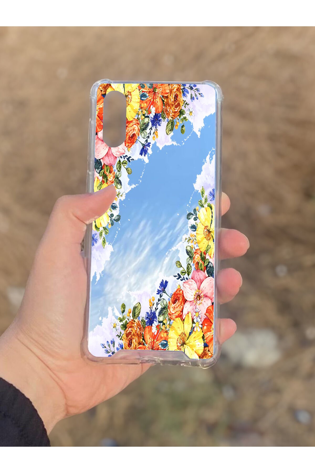 Samsung Galaxy A02 Uyumlu Aynalı Rengarenk Desenli Darbe Kamera Korumalı Silikon Telefon Kılıfı