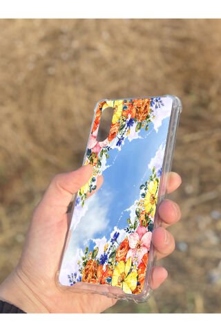 Samsung Galaxy A02 Uyumlu Aynalı Rengarenk Desenli Darbe Kamera Korumalı Silikon Telefon Kılıfı