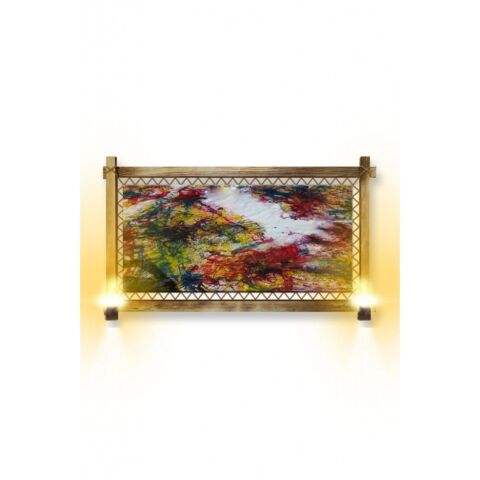 Kanvas Soyut Rustik Lambalı Tablo - 96 x 66 cm