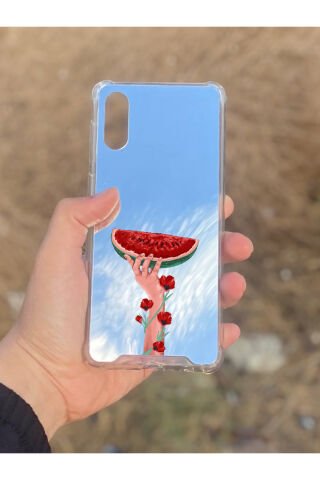 Samsung Galaxy A02 Uyumlu Aynalı Palestine Desenli Darbe Kamera Korumalı Silikon Telefon Kılıfı