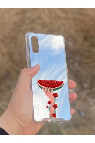 Samsung Galaxy A02 Uyumlu Aynalı Palestine Desenli Darbe Kamera Korumalı Silikon Telefon Kılıfı
