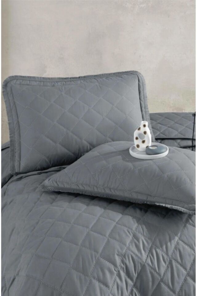 Clasy Ranforce Yatak Örtüsü Çift Kişilik Tafana V1 Gri