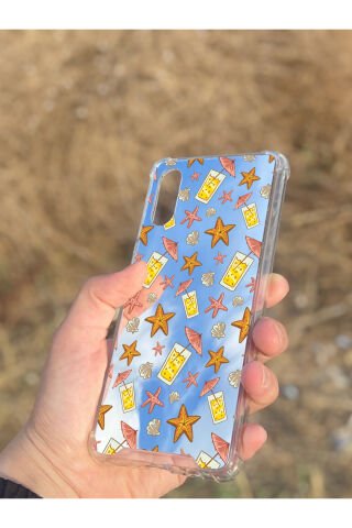 Samsung Galaxy A02 Uyumlu Aynalı Limonata Desenli Darbe Kamera Korumalı Silikon Telefon Kılıfı