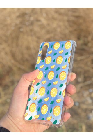 Samsung Galaxy A02 Uyumlu Aynalı Portakal Desenli Darbe Kamera Korumalı Silikon Telefon Kılıfı