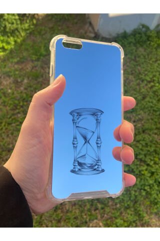 İphone 6 Plus Uyumlu Aynalı Kum Saati Desenli Darbe Kamera Korumalı Silikon Telefon Kılıfı