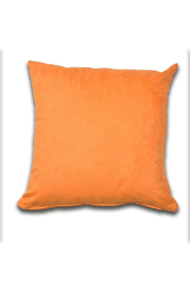2 adet Süet Kırlent Minder Kılıfı 40X40cm Açık Kırmızı Turuncu