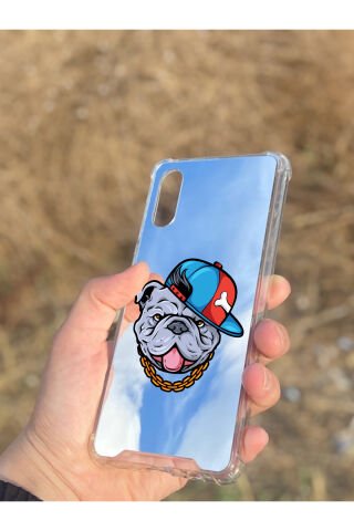 Samsung Galaxy A02 Uyumlu Aynalı Sevimli Köpek Desenli Darbe Kamera Korumalı Silikon Telefon Kılıfı
