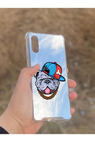 Samsung Galaxy A02 Uyumlu Aynalı Sevimli Köpek Desenli Darbe Kamera Korumalı Silikon Telefon Kılıfı