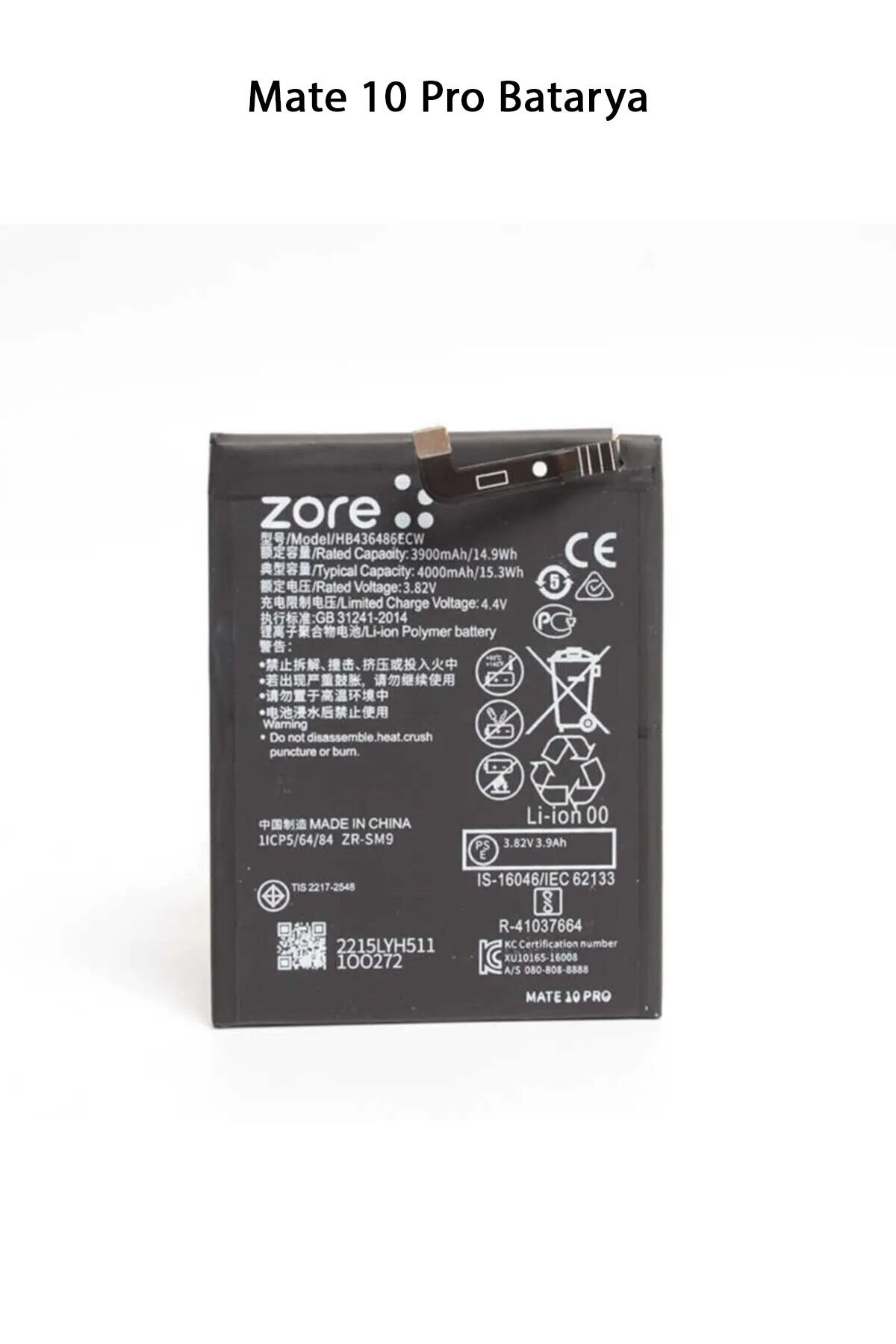 Mate 10 Pro Telefonlarla Uyumlu Batarya Pi 4000 mAh