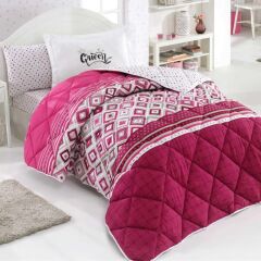 Ranforce 100% Pamuk Tek Kişilik Yorgan Little Queen Pembe