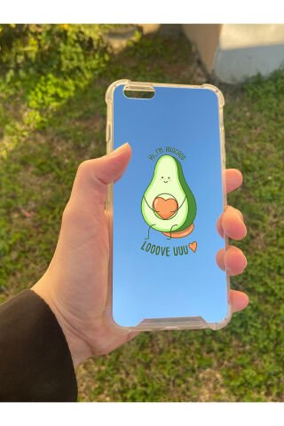 İphone 6 Plus Uyumlu Aynalı Love You Desenli Darbe Kamera Korumalı Silikon Telefon Kılıfı