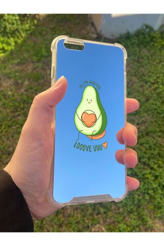 İphone 6 Plus Uyumlu Aynalı Love You Desenli Darbe Kamera Korumalı Silikon Telefon Kılıfı