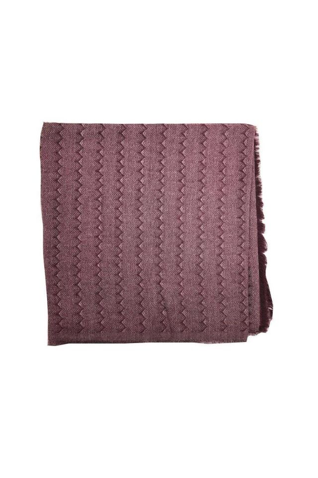 Kadın Pamuklı Yün Eşarp Bordo 100x100