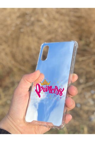 Samsung Galaxy A02 Uyumlu Aynalı Prenses Desenli Darbe Kamera Korumalı Silikon Telefon Kılıfı