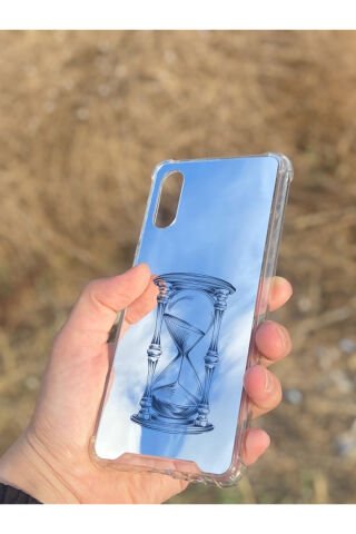 Samsung Galaxy A02 Uyumlu Aynalı Kum Saati Desenli Darbe Kamera Korumalı Silikon Telefon Kılıfı