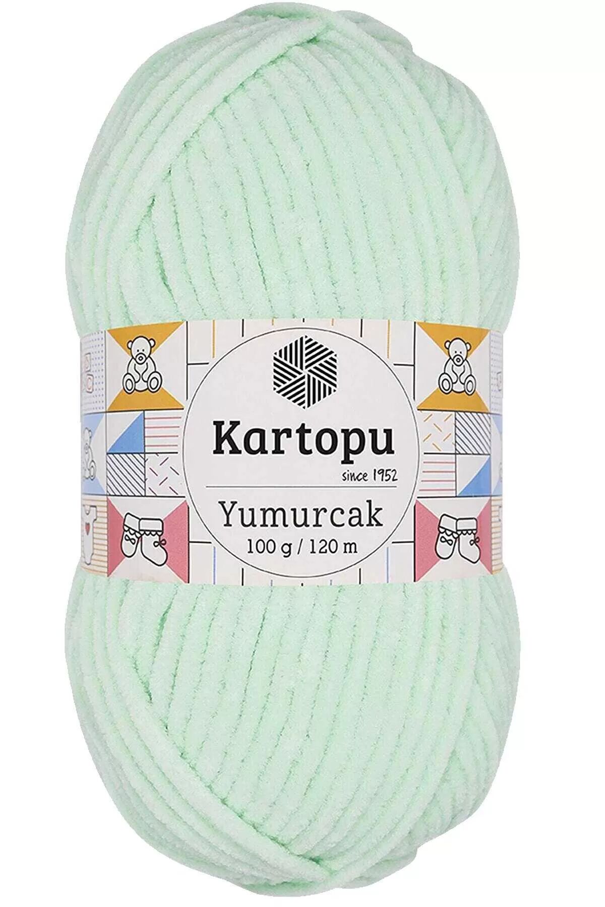 1 Adet Yumurcak Kadife El Örgü İpi Su Yeşili K560