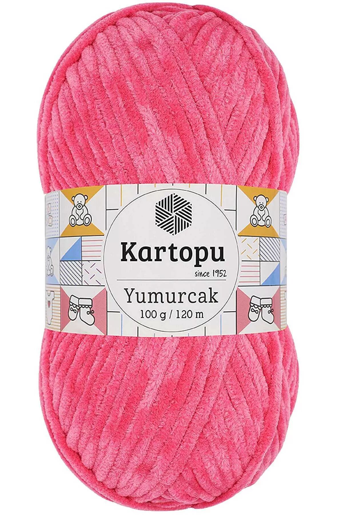 1 Adet Yumurcak Kadife El Örgü İpi Pembe K798