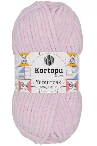 1 Adet Yumurcak Kadife El Örgü İpi Toz Pembe K1562