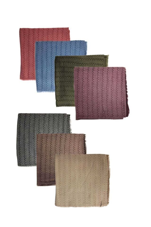 Kadın Pamuklı Yün Eşarp 7 Renkli 100x100