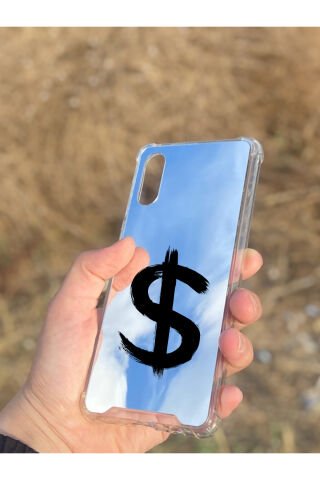 Samsung Galaxy A02 Uyumlu Aynalı Dolar Desenli Darbe Kamera Korumalı Silikon Telefon Kılıfı